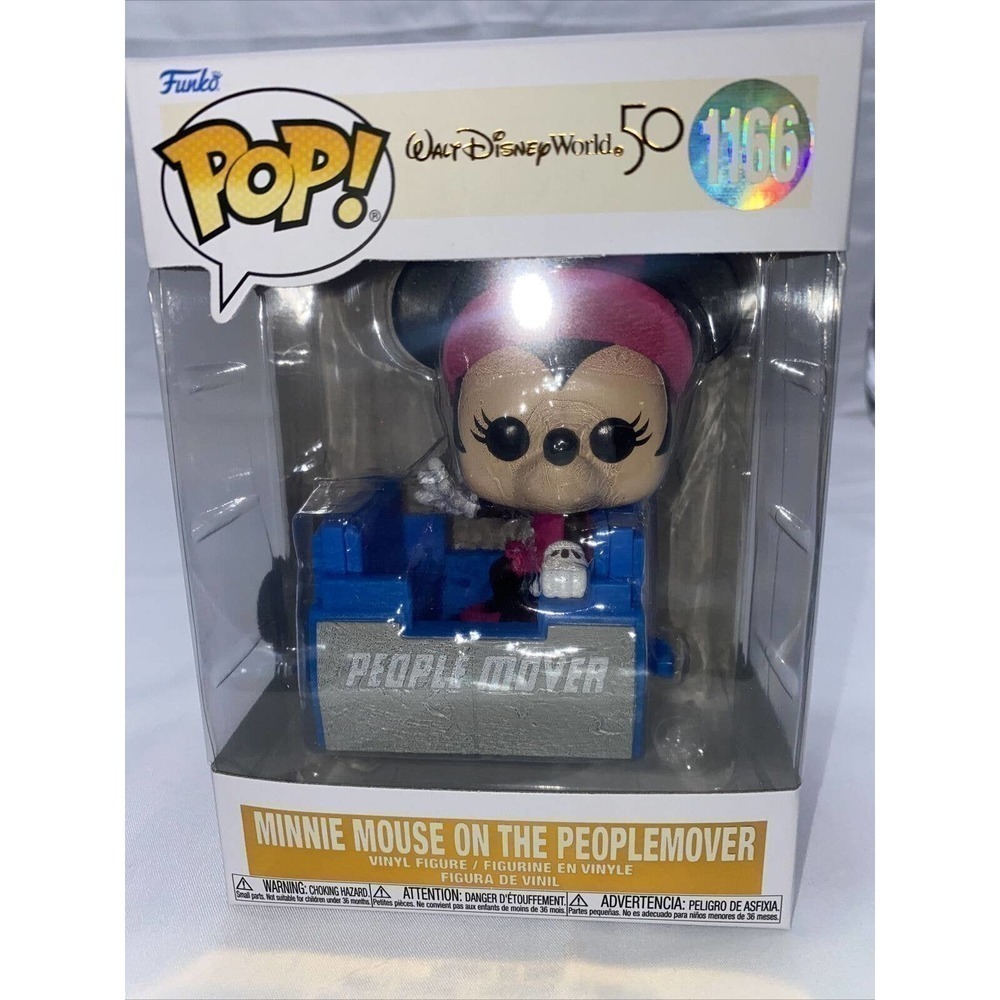 FUNKO Pop Walt Disney World 50 Minnie Mouse on the Peoplemover #1166 w/Protector